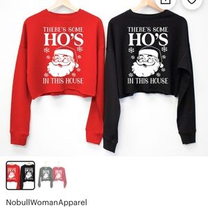 Funny Cropped Christmas Sweater